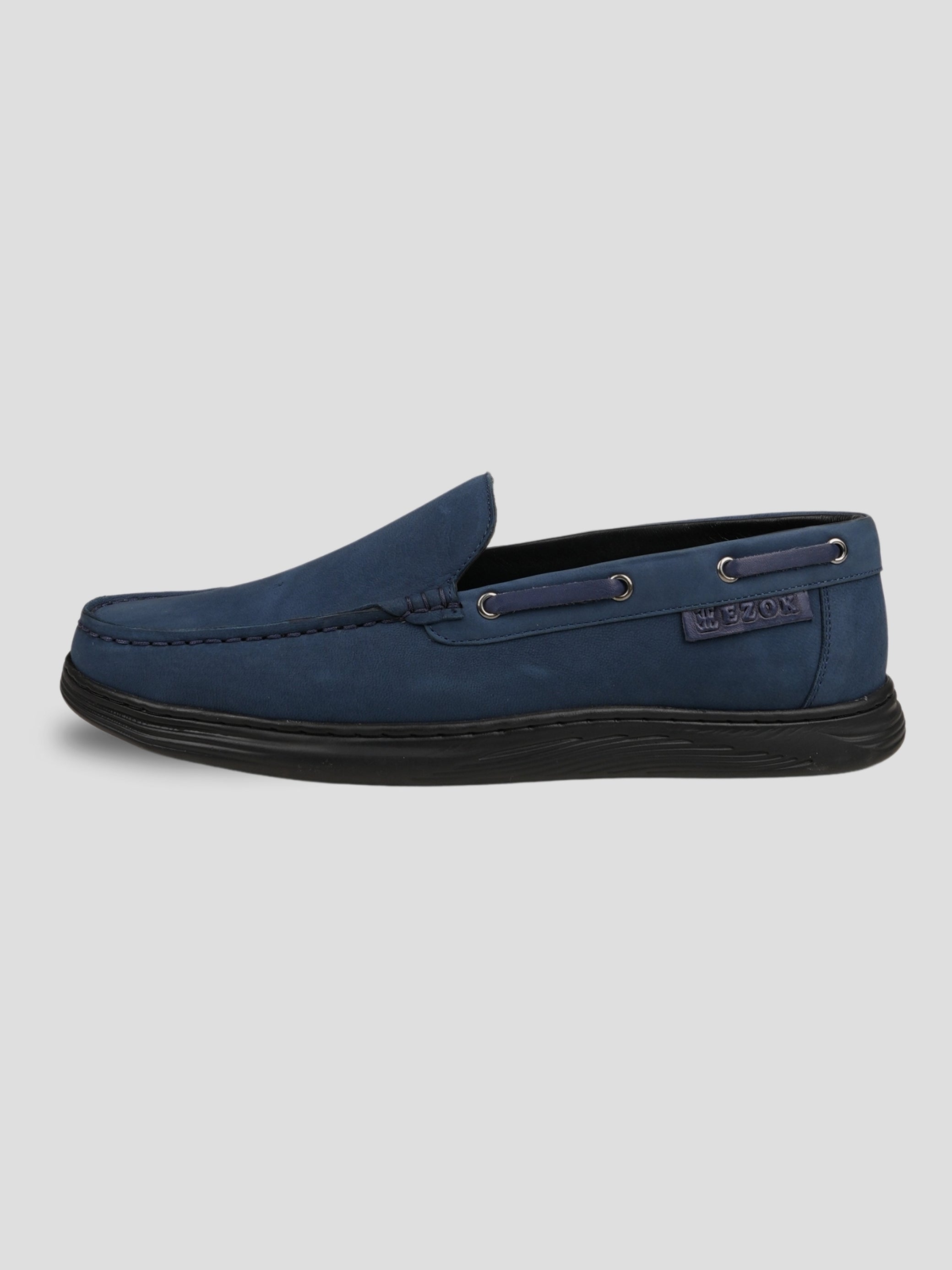 Ezok Men's Leather Slip-On Casual Shoes - Effortless Style & Comfort