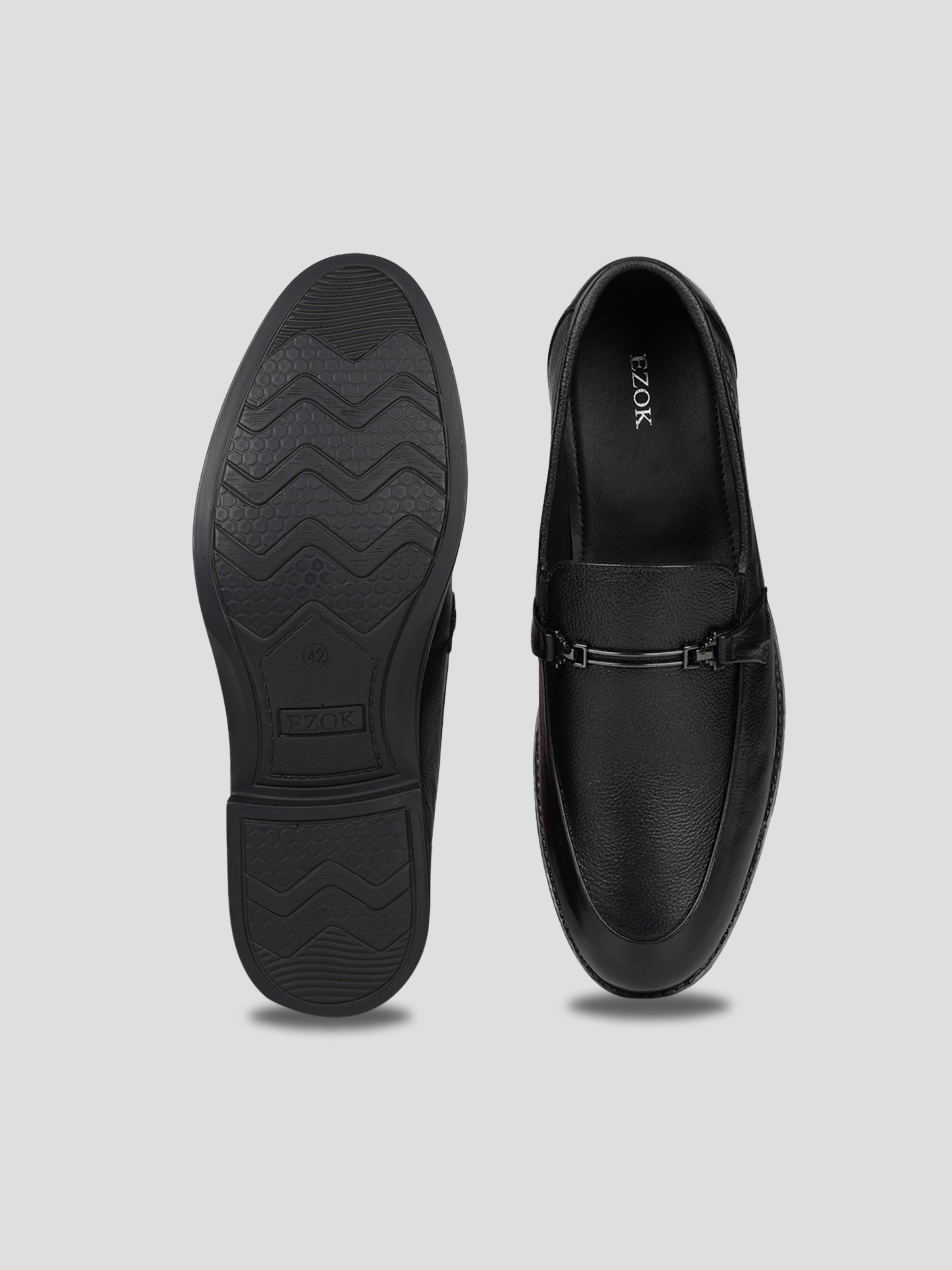 Ezok Men Leather Slip-On Casual Shoes