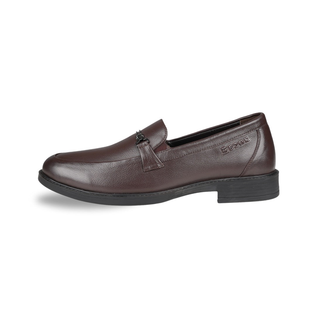 Ezok Men Leather Slip-On Casual Shoes
