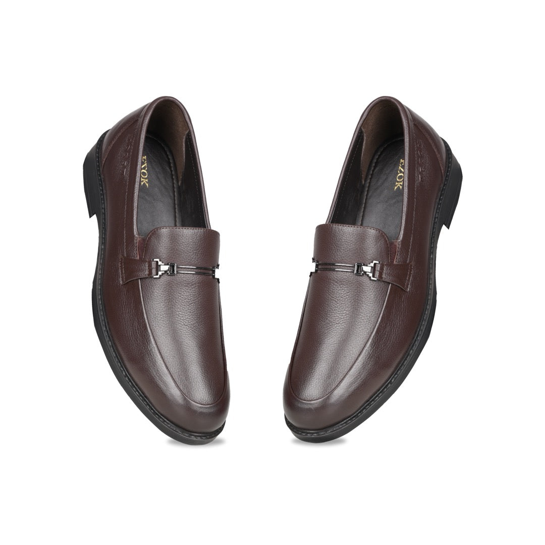 Ezok Men Leather Slip-On Casual Shoes