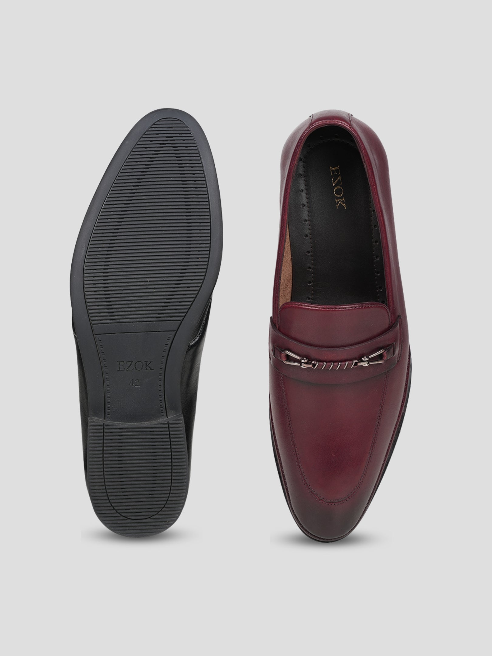 Ezok Man Leather Casual Slip On Shoes