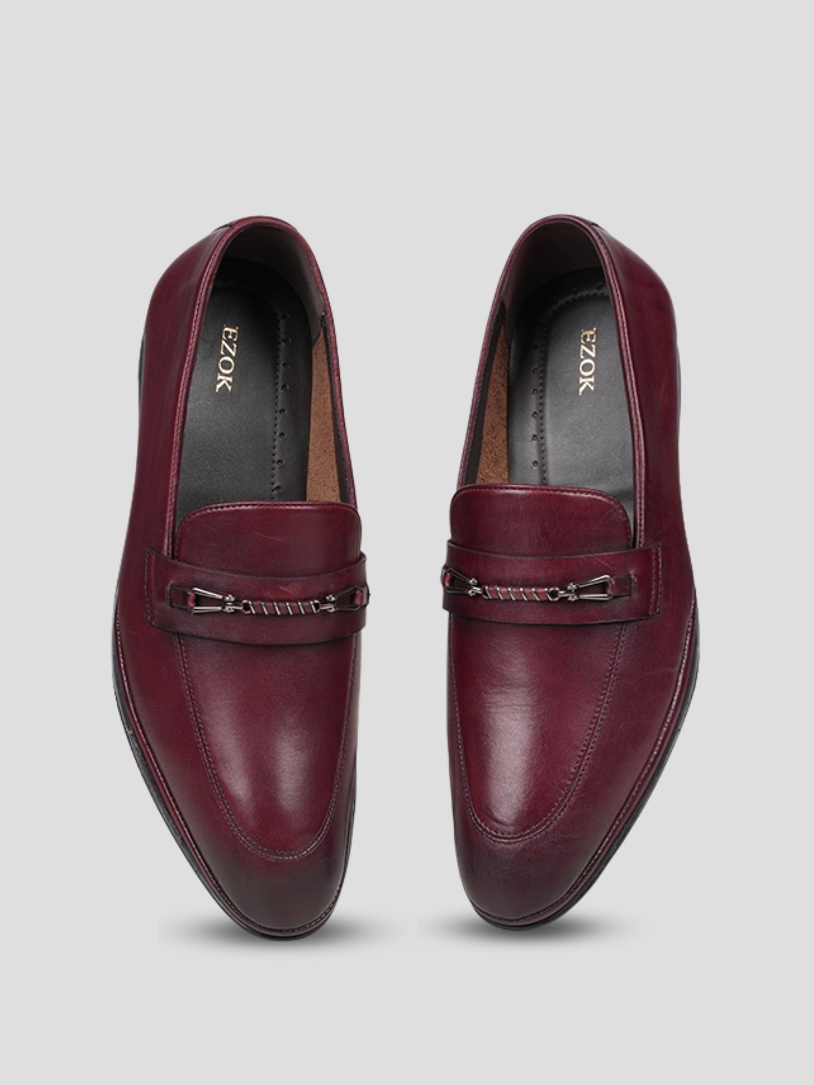 Ezok Man Leather Casual Slip On Shoes