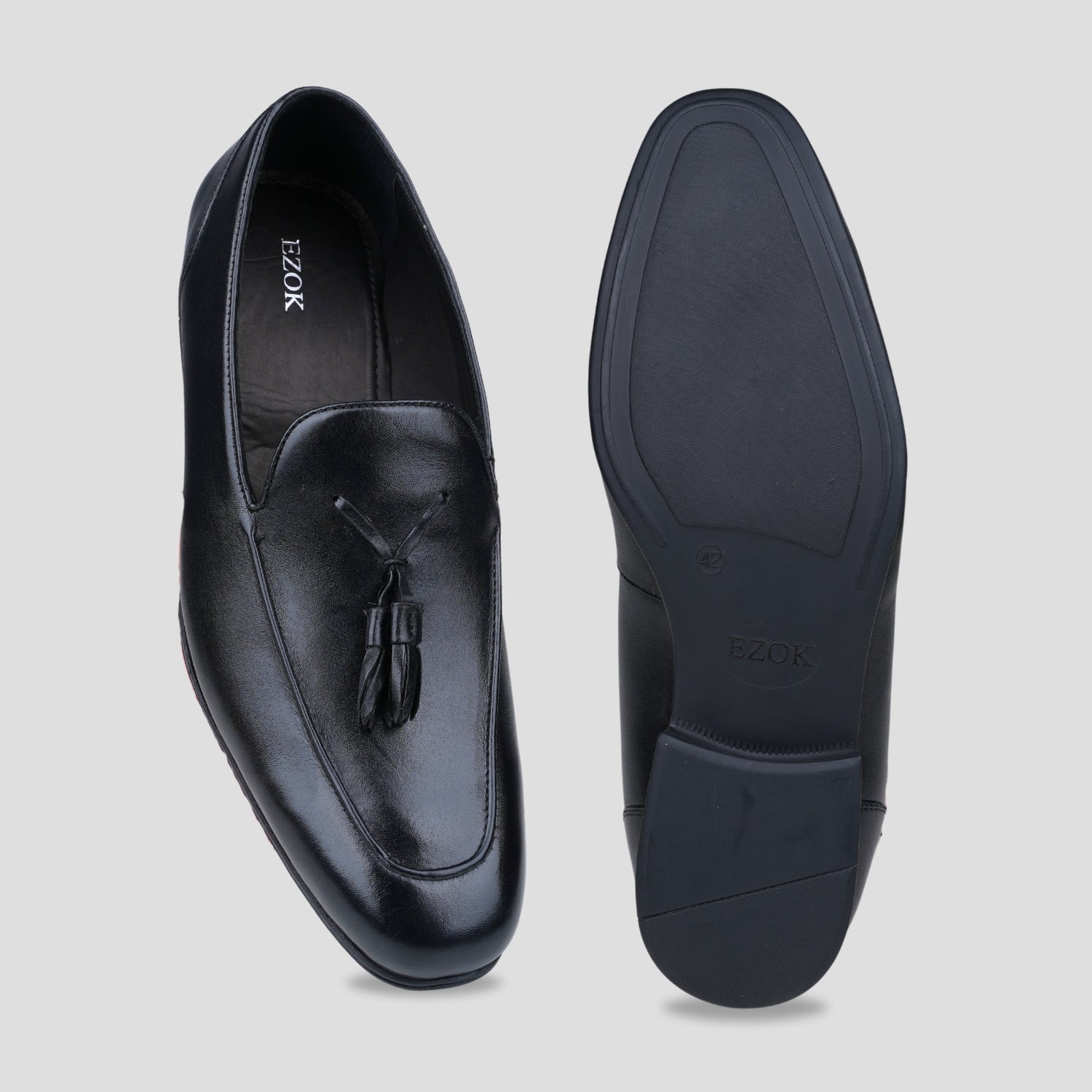 Ezok Men Leather Lace-Up Casual Shoes