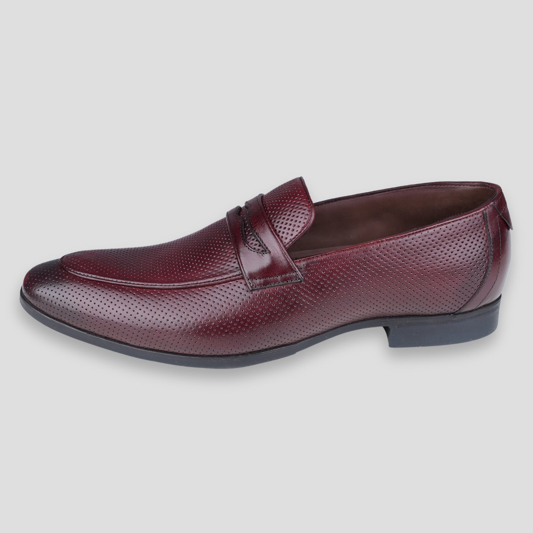 Ezok Men Leather Black Lace-Up Casual Shoes