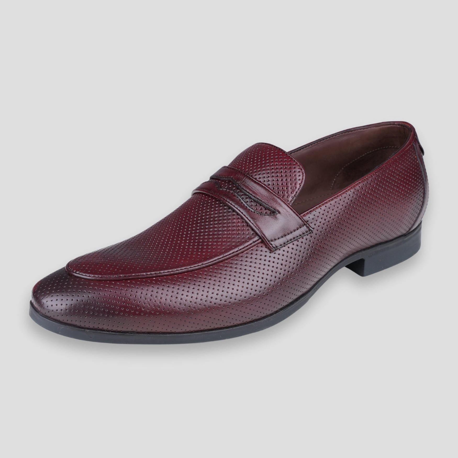 Ezok Men Leather Black Lace-Up Casual Shoes