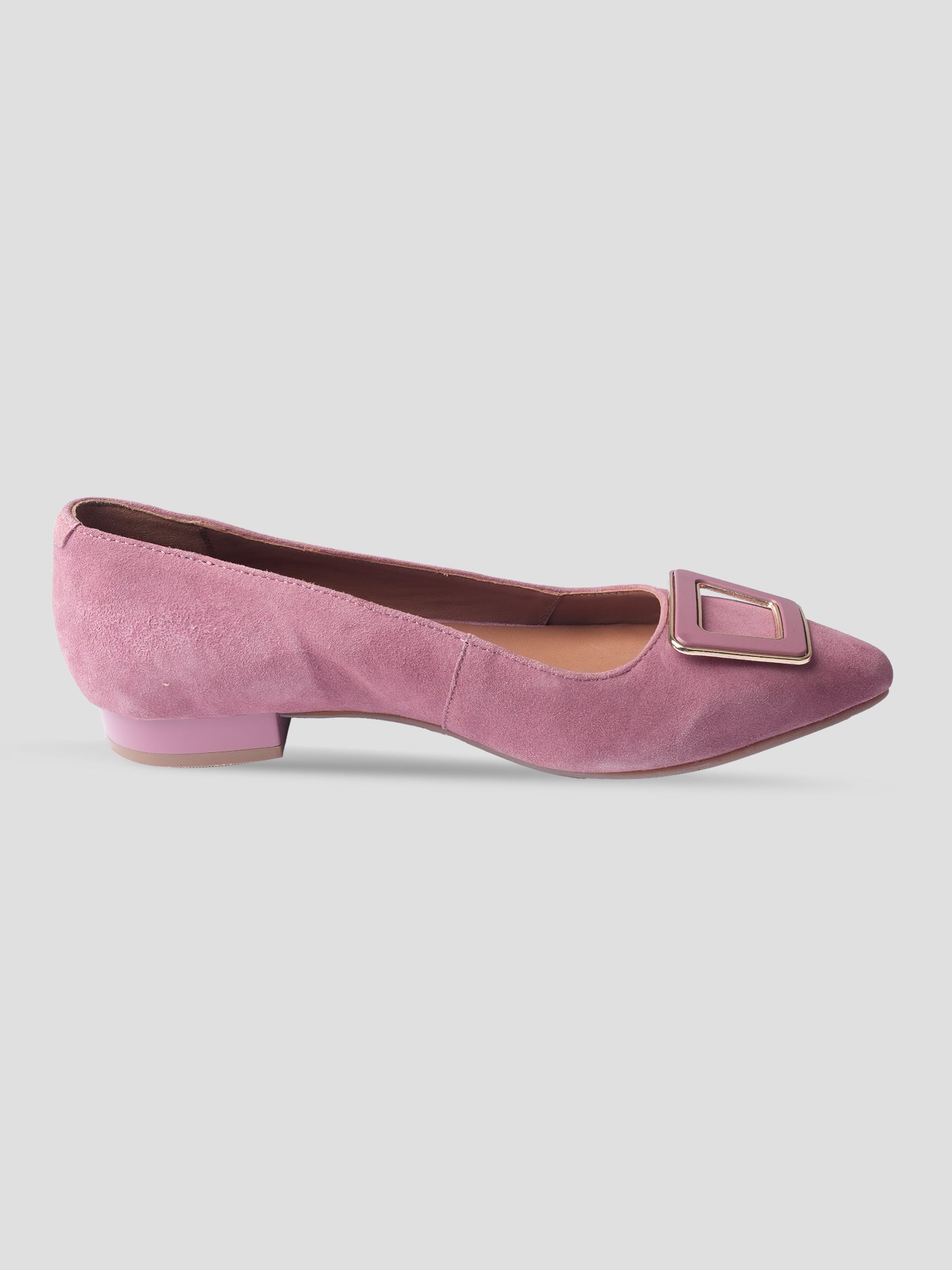 Ezok Women Pink Leather Ballerina Flats