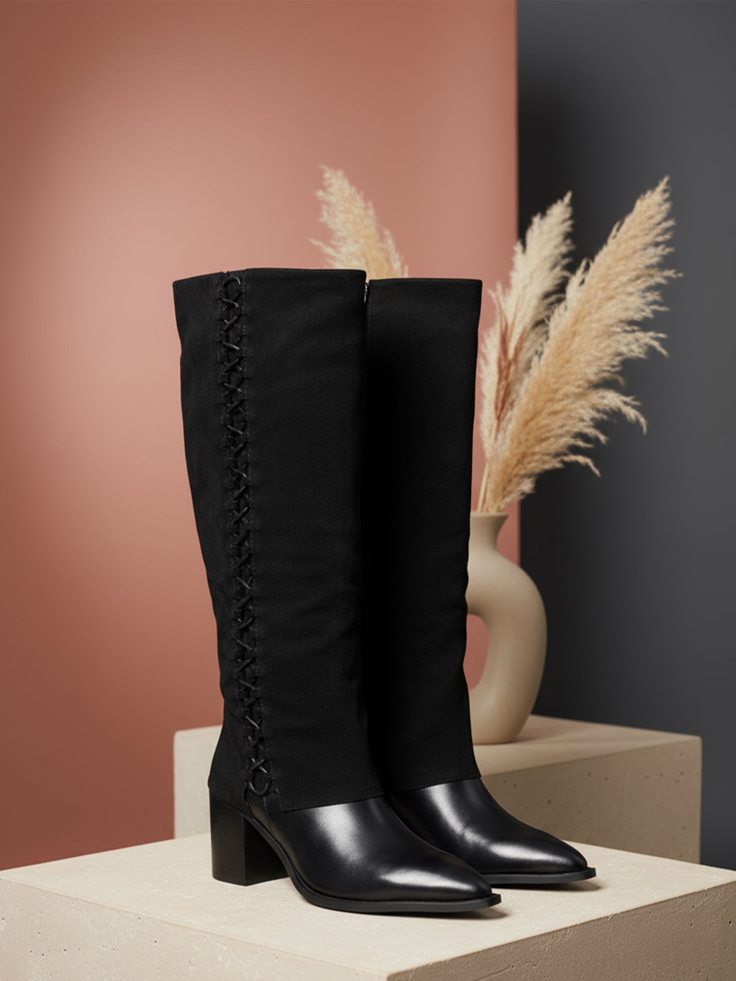 Ezok Women's Casual Leather Boots | Stylish Lace-Up Design with Cushioned Insole | Durable, Comfortable & Trendy for Daily Wear