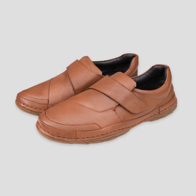 Ezok Brown Casual Leather Shoes For Men