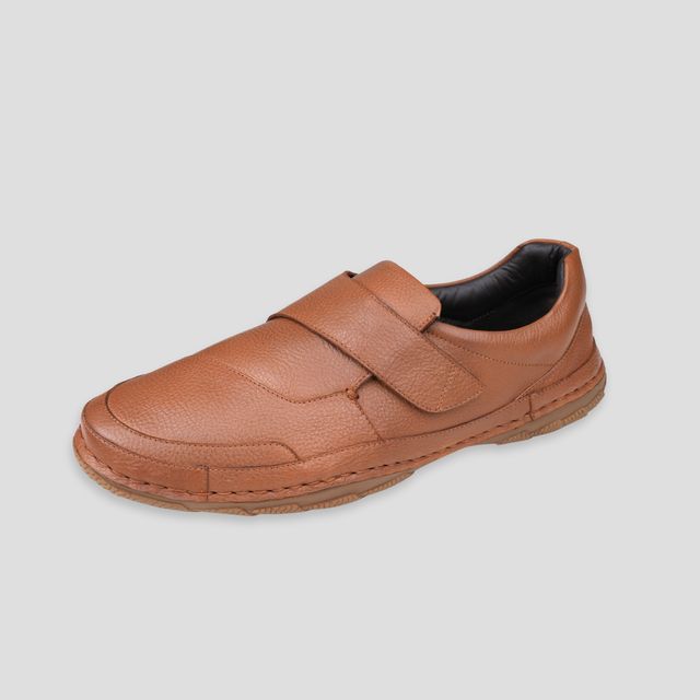 Ezok Brown Casual Leather Shoes For Men