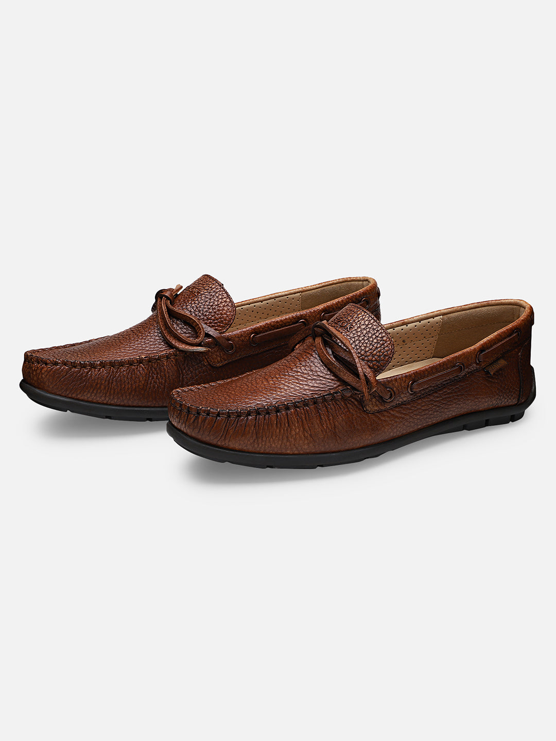 Ezok Men Moda 2060 Dark Tan Leather Moccasin Shoes