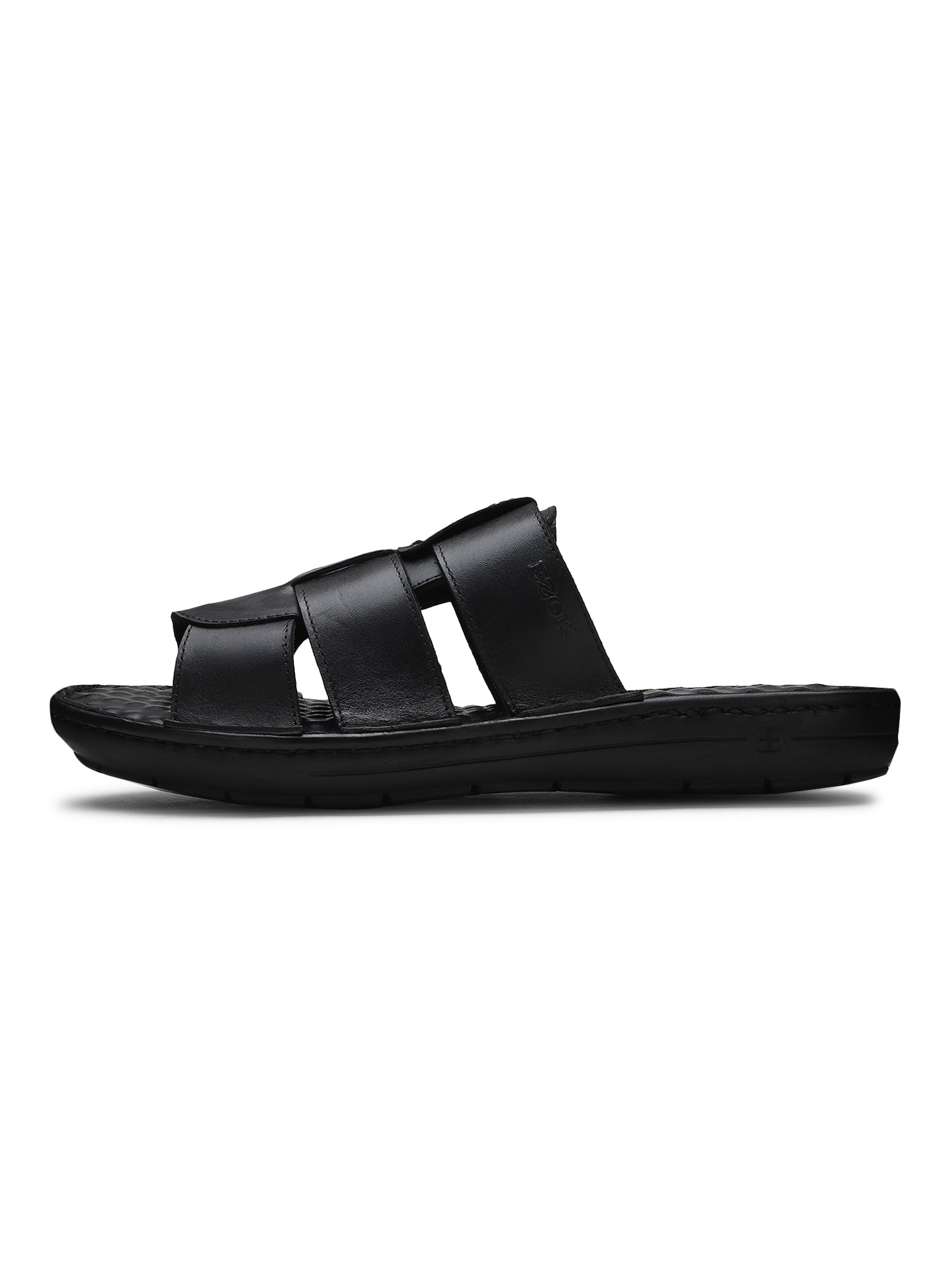 Ezok Men Norberto Black Leather Sandal 2301