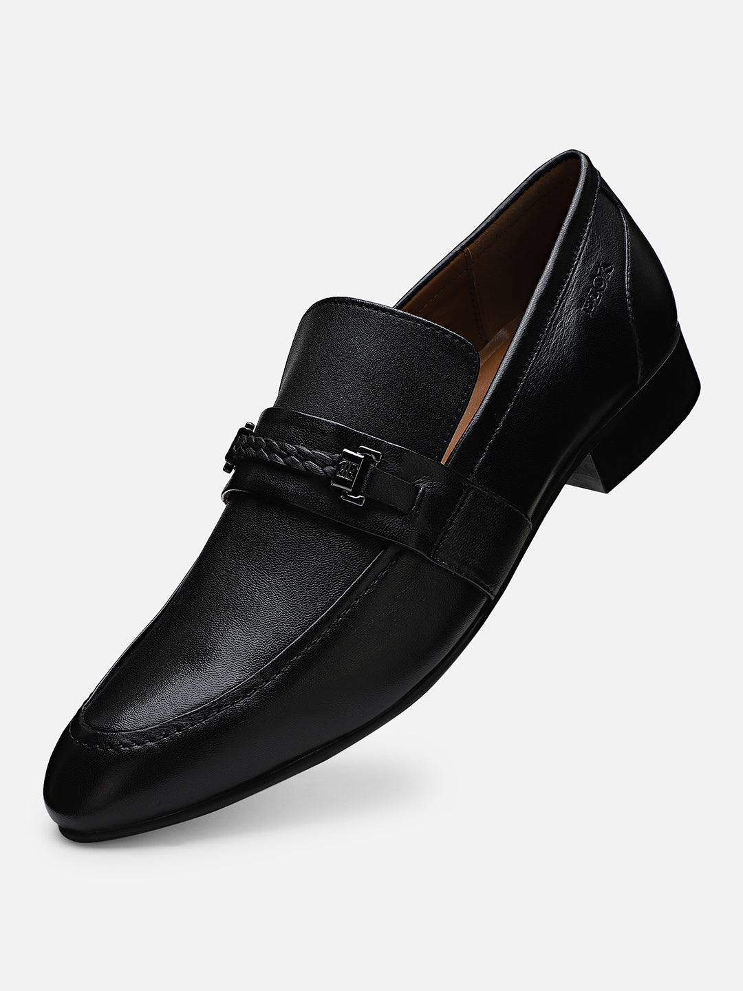 Ezok Men Lazaro Black Leather Loafers Shoes 2024