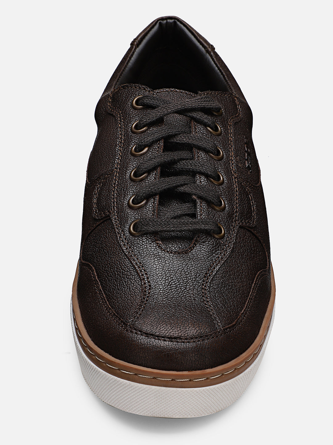 Ezok Men Sandy 2193 Brown Leather Sneakers