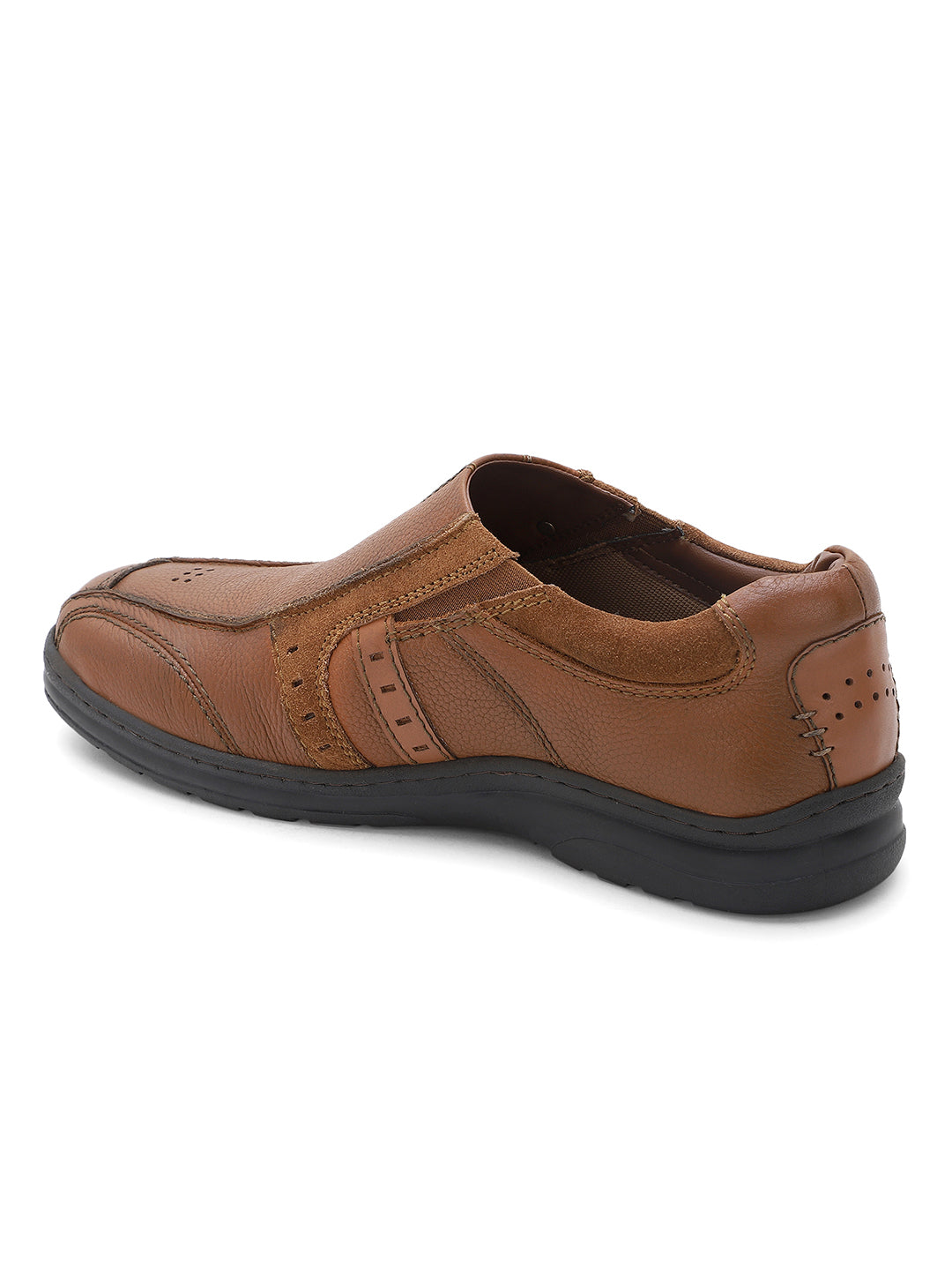 Ezok Men Genuine Leather Slip-Ons Shoes