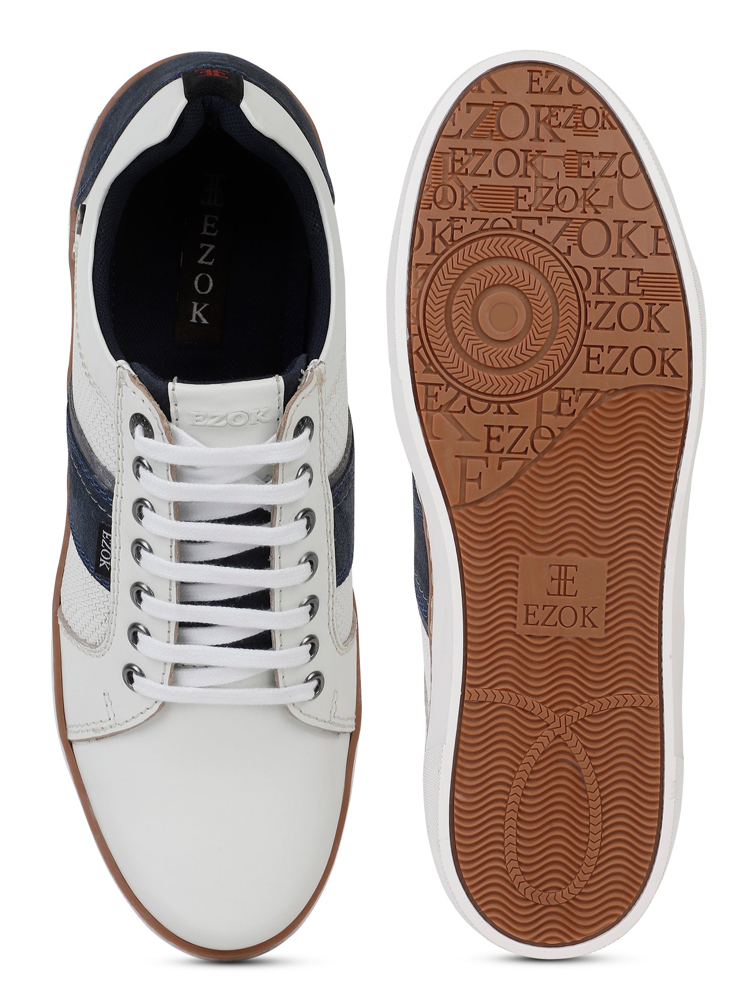 Ezok Men White Sneaker Casual Shoes