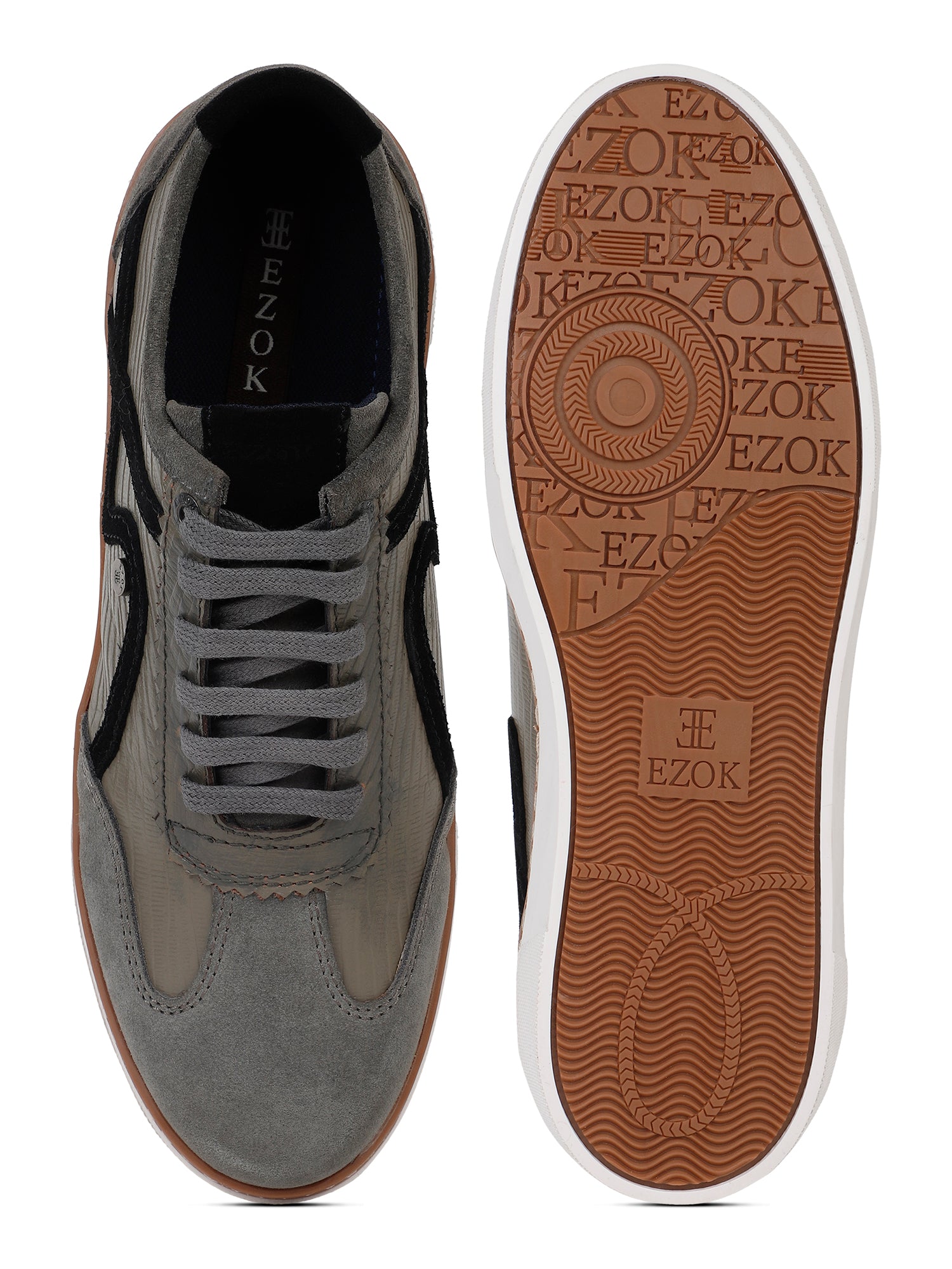 Ezok Men Grey Sneaker Casual Shoes