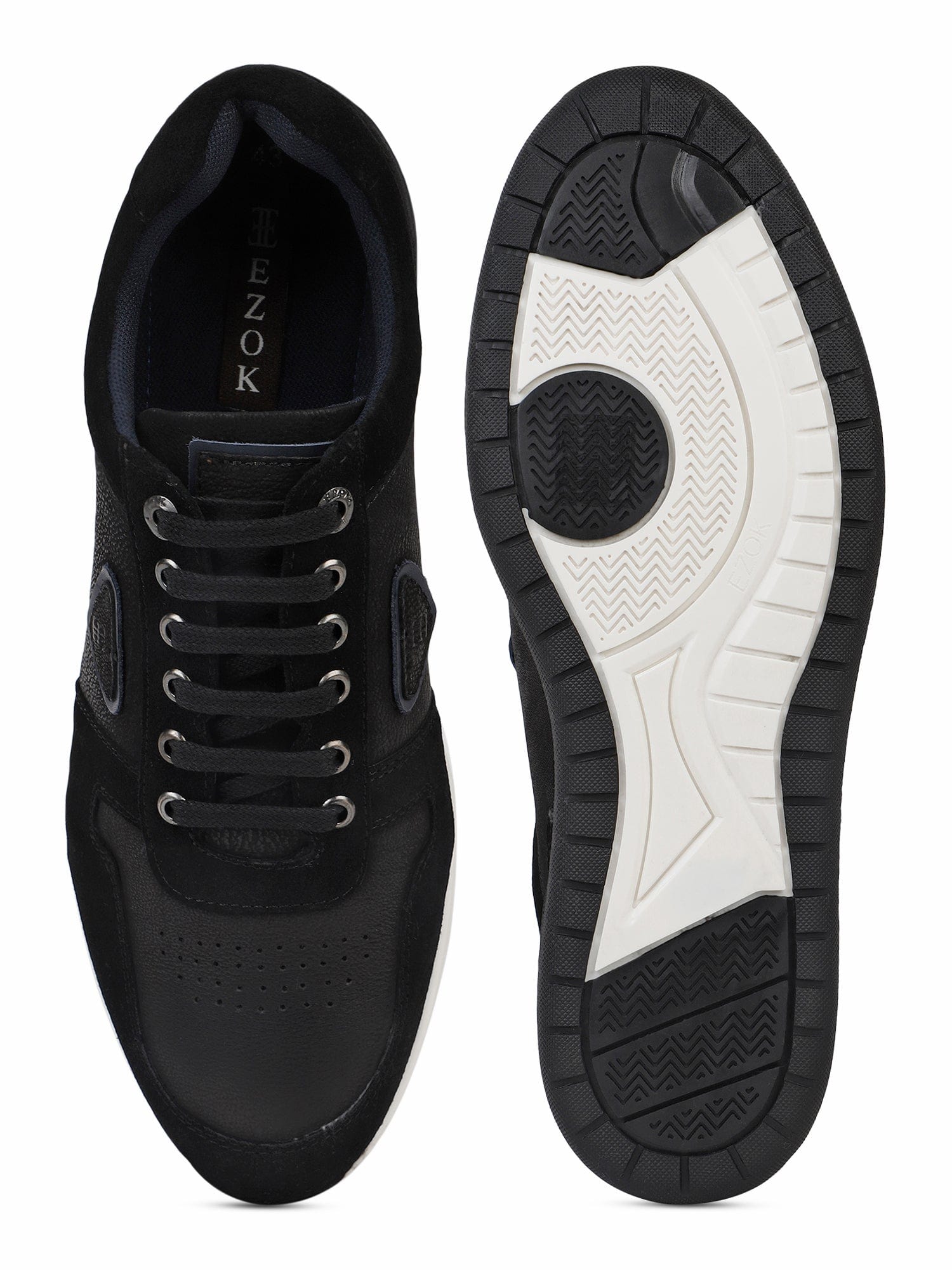 Ezok Men Black Sneaker Casual Shoes