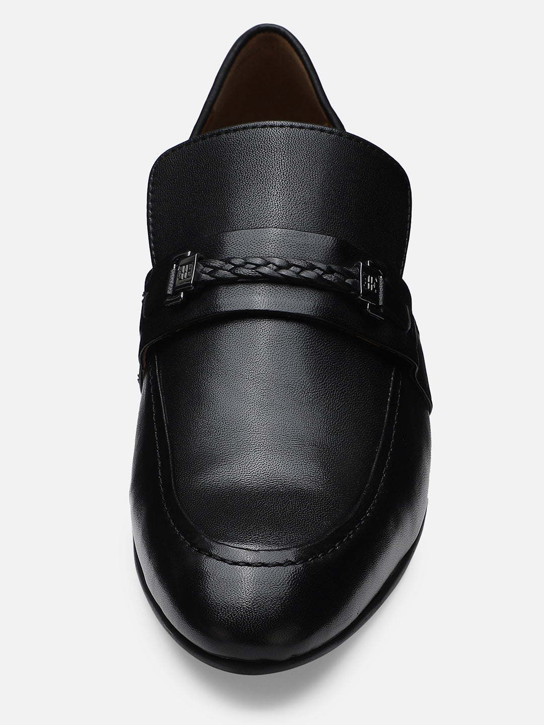 Ezok Men Lazaro Black Leather Loafers Shoes 2024