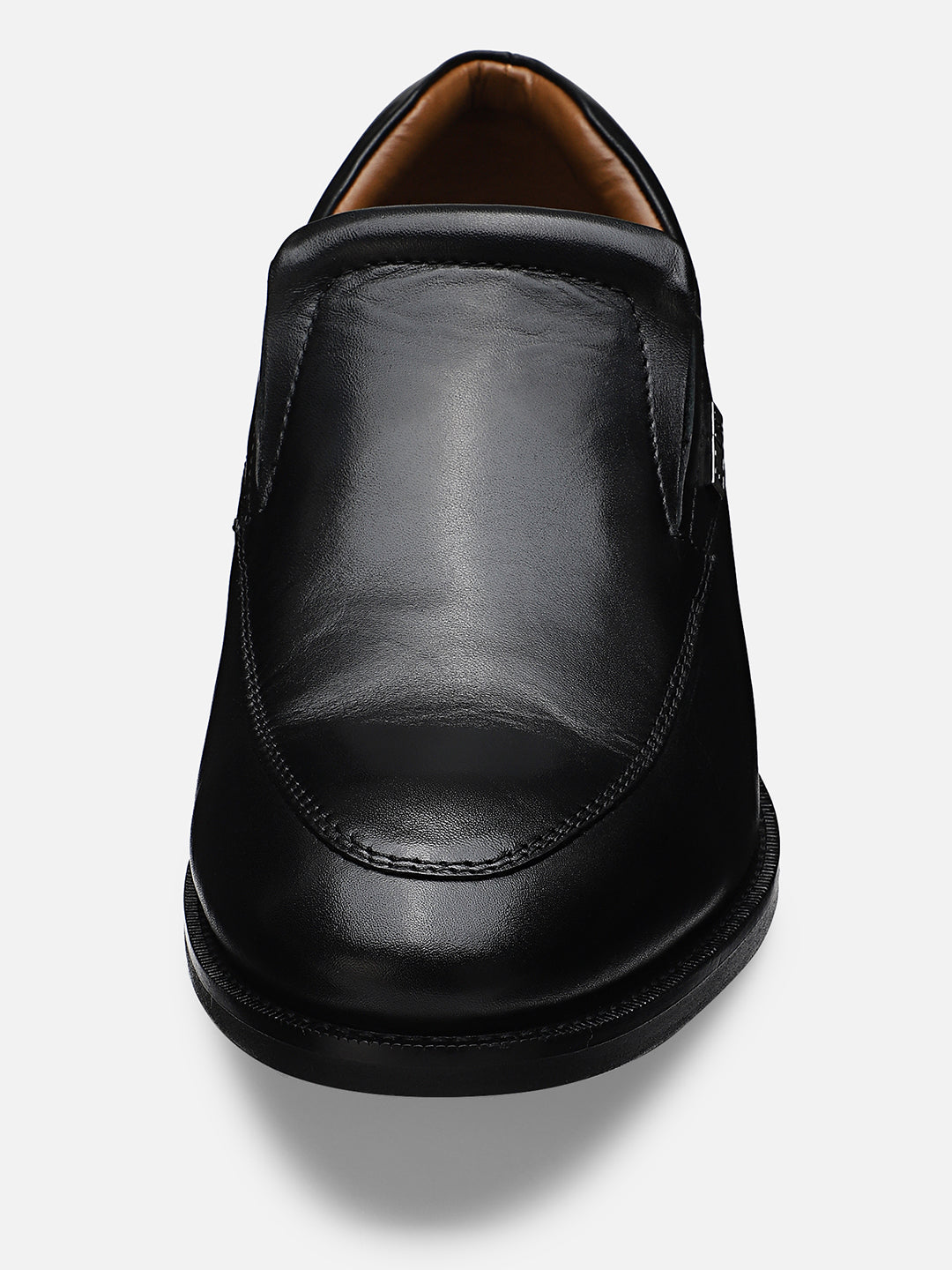 Ezok Men Black Leather Formal Shoes