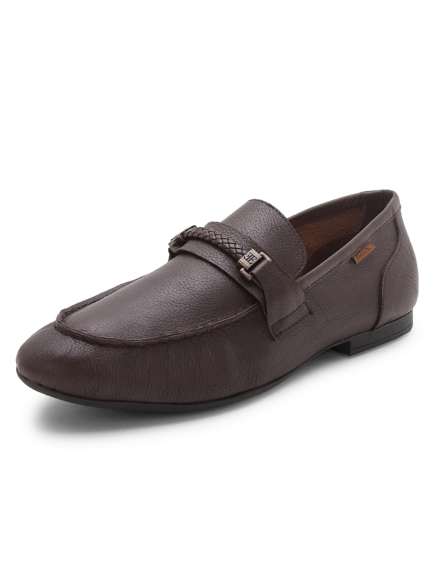 Ezok Shoes Mens Brown Leather Moccasin