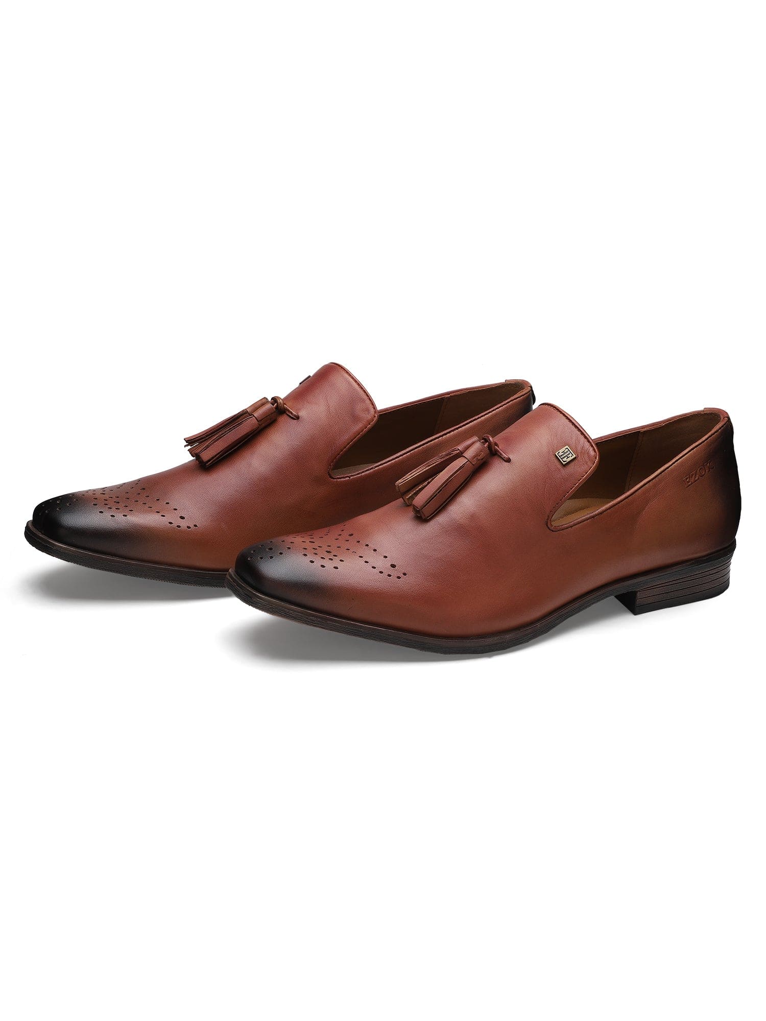 Ezok Men Bordo Leather Loafers Shoes 2052